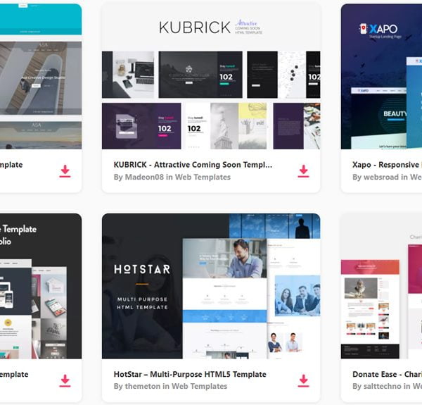 plantillas en el diseño web