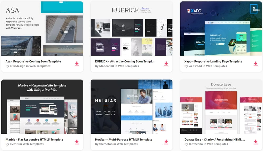 plantillas en el diseño web