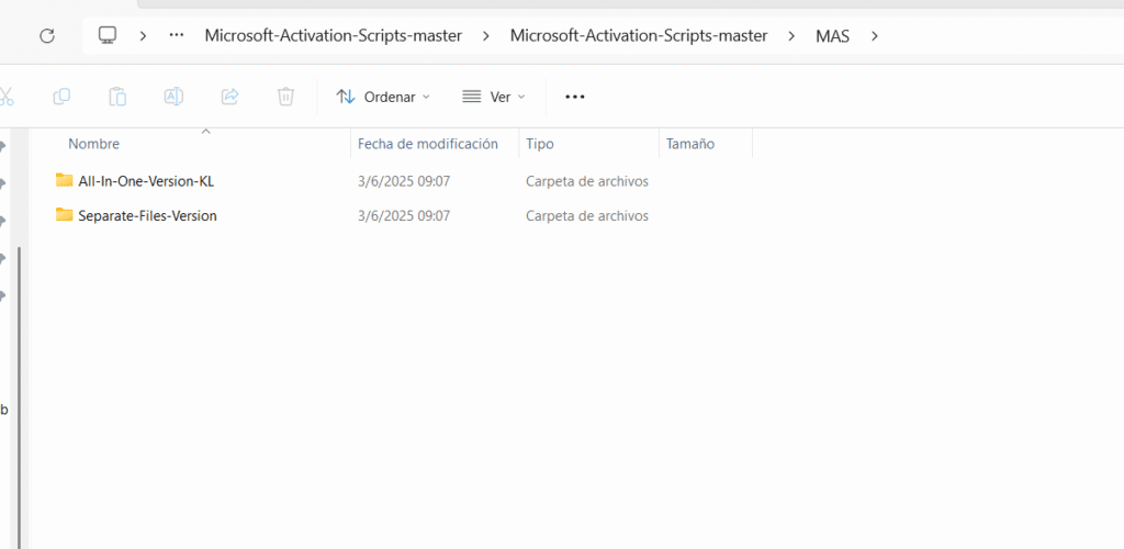 Guía paso a paso para los scripts de activación de Microsoft (MAS)1