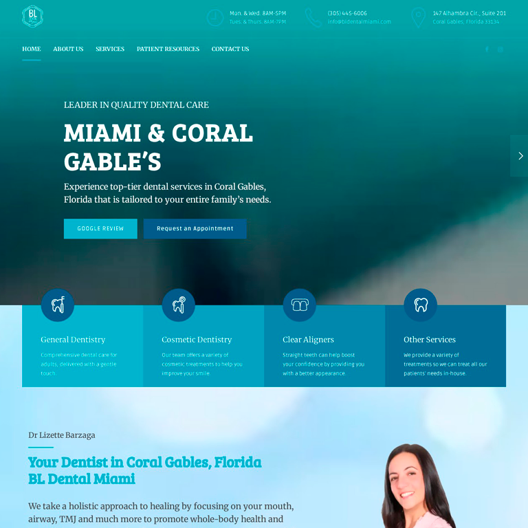 BLdentalmiami.com website sitioweb